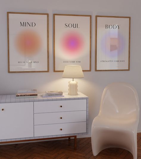 Bedroom Aura Aesthetic, Aura Posters In Room, Angel Number Wall Decor, Pink Aura Room Aesthetic, Aura Themed Room, Room Posters Aura, Aura Pictures For Wall, Vanilla Room Posters, That Girl Wall Art