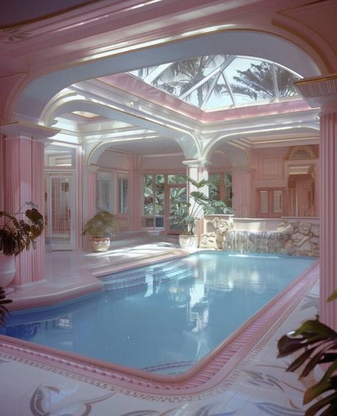 80’s Decor, 1980s Interior, 80s Interior Design, 80s Interior, Dream Life House, Pool Rooms, Dream House Rooms, Pretty Room, Barbie Dream House