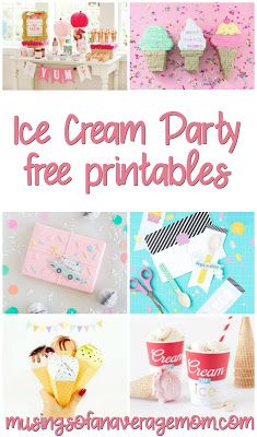 Tons of free Ice Cream party printables! Ice Cream Party Diy Decorations, Ice Cream Party Decorations Printables, Ice Cream Sundae Party Favors, Ice Cream Truck Decorations, Ice Cream Diy Decorations, Ice Cream Party Printables Free, Free Ice Cream Printables, Ice Cream Party Printables, Ice Cream Party Bar