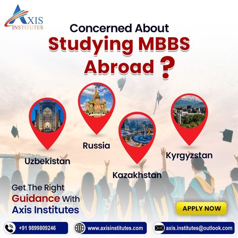 Want to go abroad for your MBBS? Let Axis Institute's expert help you in Admissions Process, Secure Funding, and Experience the World's Top medical program. In different countries such as Russia, Spain, Poland, and many more. Start Your Journey Today #mbbsabroad2023 #mbbsabroad #neet #mbbs #mbbsstudent #doctor #mbbslife #medicalstudent #medical #neetug #neetpreparation ##education #mbbsinabroad #studymbbs #MBBSAdmission2023 #MedicalUniversities #StudyinUzbekistan #MBBSStudy #AxisInstitutes 9 Year Anniversary, Mbbs Abroad, Global Education, Medical Education, Different Countries, Medical Students, Creative Ads, Study Abroad, Medical Professionals