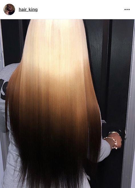 Slay by Hair King Reverse Ombre Wig, Reverse Ombre Hair, Coffee With Cream, Reverse Ombre, Morning Hair, Birthday Hair, Deep Wave Hairstyles, Ombre Wigs, Colored Wigs