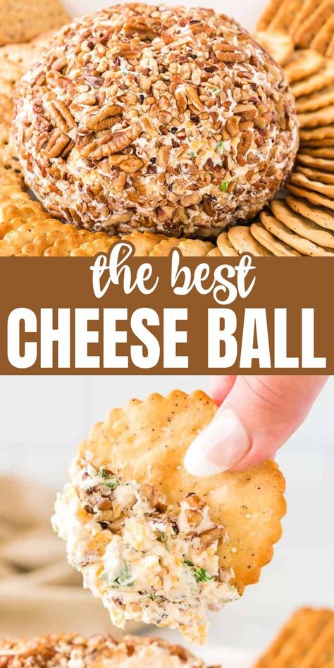 Best Cheese Ball, Cheese Ball Recipes Easy, Cheese Ball Recipe, Holiday Appetizer, Appetizers Easy Finger Food, Best Appetizer Recipes, Dip Recipes Easy, Easy Cheese, Cheese Ball Recipes