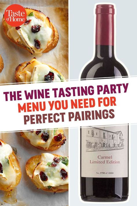 Tasting Menu Ideas, Wine Tasting Food Pairings, Wine Tasting Appetizers, Cheese Varieties, Wine Pairing Menu, Dessert Wine Pairing, Wine Tasting Food, Wine Pairing Party, Wine Paring