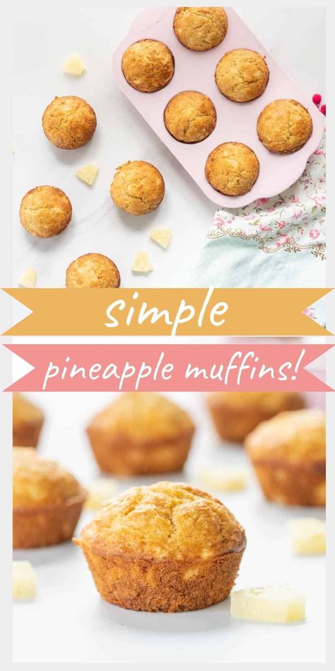 Soft Muffins Recipe, Crushed Pineapple Muffins, Snack For Toddlers, Pineapple Muffins, Ginger Muffins, Dairy Free Recipe, Fruit Muffins, After School Snack, Bran Muffins