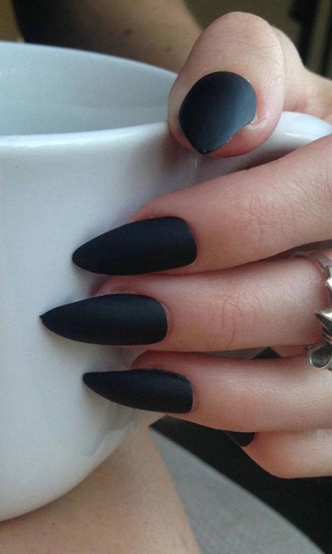 Black Stilettos Nails, Matte Black Short Nails, Almond Vs Stiletto Nails, Nails Acrylic Almond Black, Matte Almond Nails, Financial Ratios, Black Press On Nails, Neutral Nails Acrylic, Classy Almond Nails