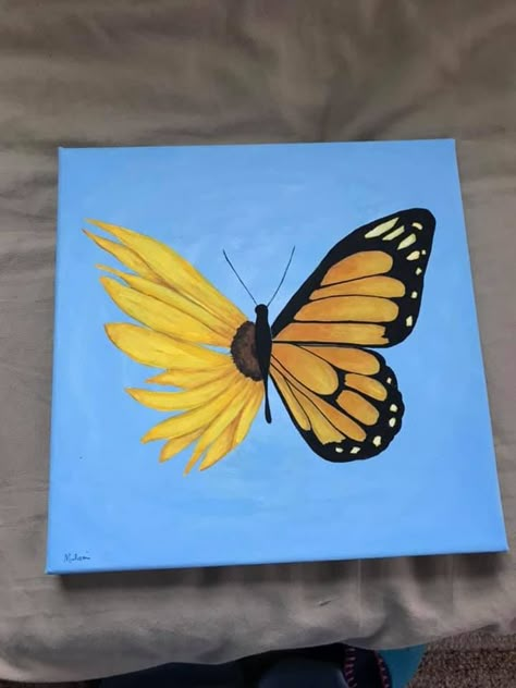 Disneyland Party, Butterfly Paintings, Party Painting, Ideas Cuadros, Mini Toile, Canvas Painting For Beginners, Hand Drawings, Trippy Painting, Sunflower Canvas