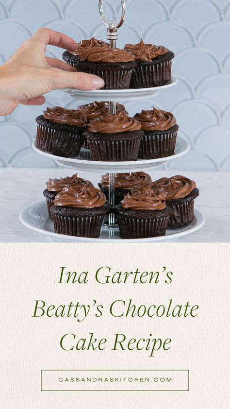 Ina Garten's Chocolate Cake Recipe Dessert For Birthday, Chicolate Cake, Best Cake Recipe, Ina Garten Chocolate Cake, Beattys Chocolate Cake, Cupcake Recipes Chocolate, Decadent Chocolate Cake, Best Cake, Birthday Desserts