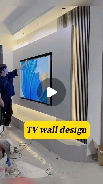 Living Room Marble, Tv Fal, Ad Home, Simple Living Room, Tv Wall Design, Video Wall, Wall Board, Tv Wall, Simple Living