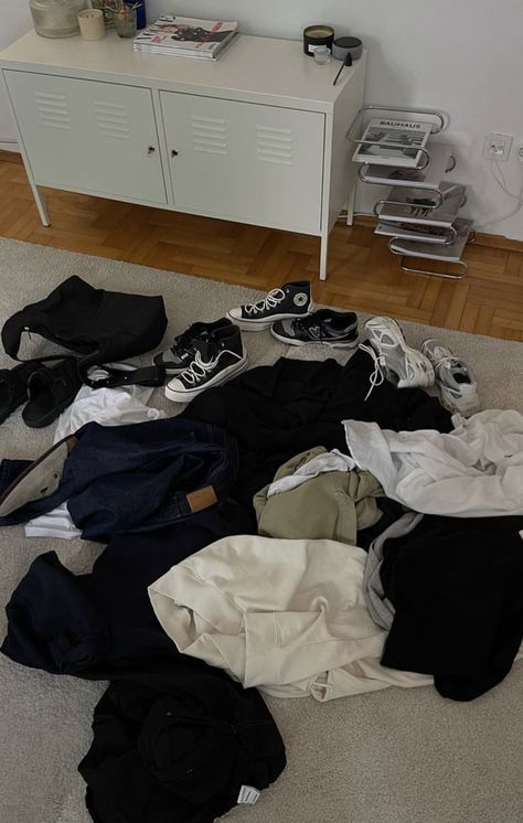 Trying On Clothes Aesthetic, Donating Clothes Aesthetic, Closet Clean Out Aesthetic, Clothes Thrown On The Floor, Pile Of Clothes Aesthetic Messy, Dirty Clothes Aesthetic, Messy Clean Aesthetic, Donating Aesthetic, Messy Clothes Aesthetic