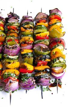 Vegetable Skewers, Veggie Skewers, Shrimp Recipes Healthy, Delicious Vegetables, Picky Eater Recipes, Grilled Vegetables, Veggie Dishes, Skewers, Grilling Recipes