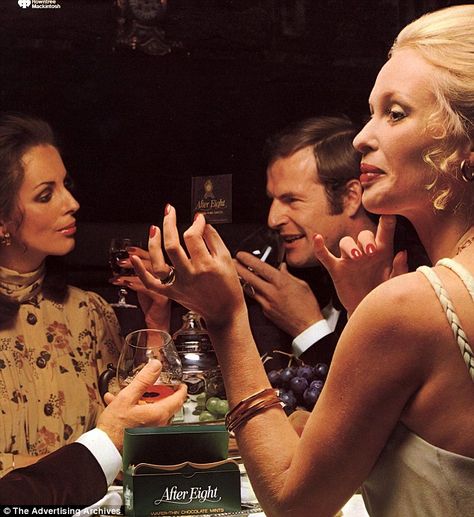 When frankfurters, fondue and hostess trolleys were in fashion: Hilariously naff dinner party photos reveal the way we used to dine Vintage Party Pictures, 80s Dinner Aesthetic, 1970s Dinner Party, 80s Dinner Party, 1950s Dinner Party, 60s Dinner Party, Dinner Party Photos, After Eights, Vintage Dinner Party