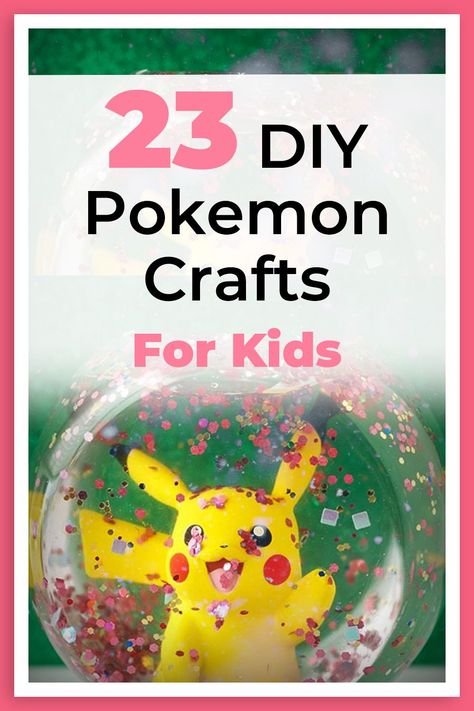 These DIY Pokemon crafts are great for a fun weekend activity or birthday party craft time. You won't be disappointed with these DIY Pokemon crafts. Paper Pokemon Crafts, Pokemon Bowling Party, Pokemon Kids Party, Pokemon Gift Wrapping Ideas, Pokemon Crafts To Sell, Pokemon Party Favors Diy, Easy Pokemon Crafts, Pokemon Birthday Party Activities, Diy Pokemon Decor