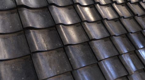 ArtStation - Japanese Roof Tiles, Simon Pardon Japanese Roof Design, Japanese Roof Tiles, Roof Tiles Texture Drawing, Roof Clay Tiles, Japanese Roof, Japanese Structures Traditional, Tea House Design, Ceramic Roof Tiles, Japanese Tile