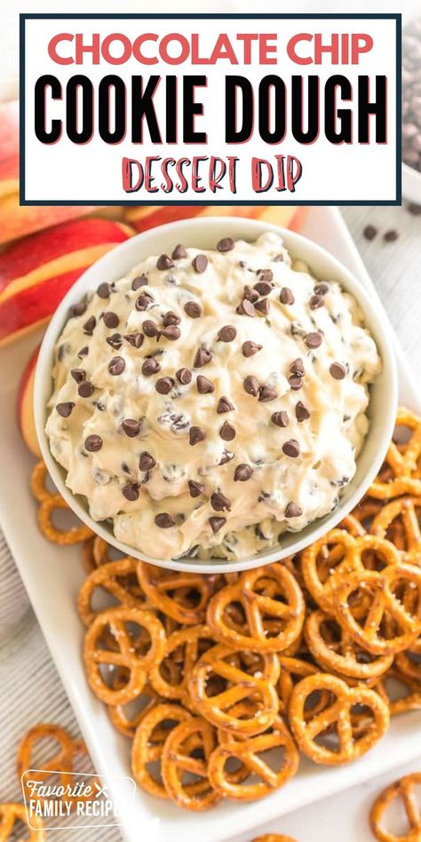 Savor the goodness of our Chocolate Chip Cookie Dough Dessert Dip recipe. This flourless, eggless cookie dough dip is perfect for dipping pretzels, apples, graham crackers, and more! You might even enjoy it on its own with a spoon. Combine a handful of simple ingredients to create your new favorite treat! Cookie Dough Dessert, Chocolate Chip Cookie Dough Dip, Cookie Dough Dip Recipe, Cookie Dough Desserts, Easy Cookie Dough, Chocolate Chip Dip, Dessert Dip Recipes, Cookie Dough Dip, Dessert Dip