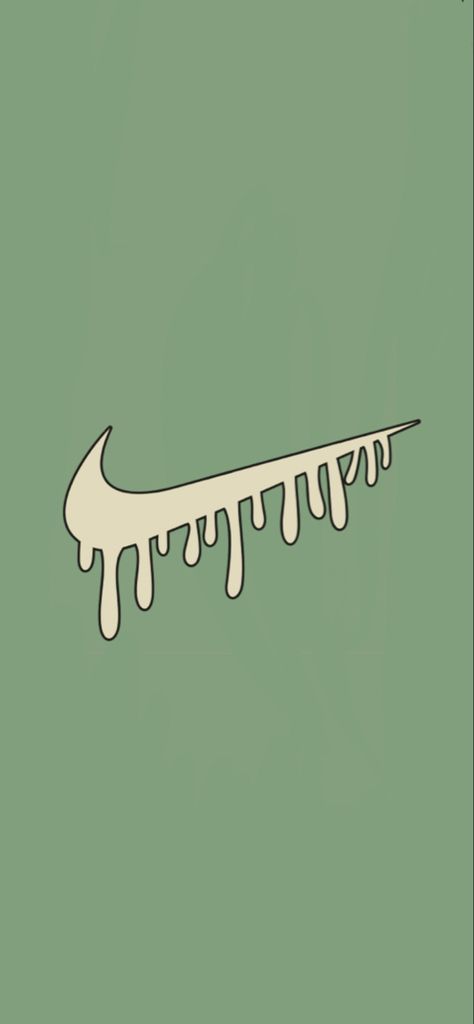 Nike Shoe Wallpapers Aesthetic, Nike Logo Dripping, Green Nike Background, Nike Sign Aesthetic, Nike Drip Wallpaper, Olive Green Asthetics Wallpaper, Nike Logo Aesthetic, Nike Aesthetic Logo, Green Nike Wallpaper