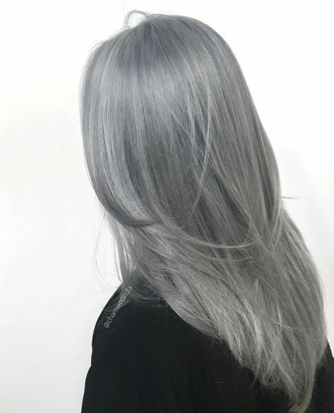 Ice Silver – Salon Guys Grey Dyed Hair, Grey Hair Colour, Hairstyles For Grey Hair, Silver Hair Short, Dark Silver Hair, Ice Hair, Grey Hair Color Silver, Grey Hair Dye, Colour Collection