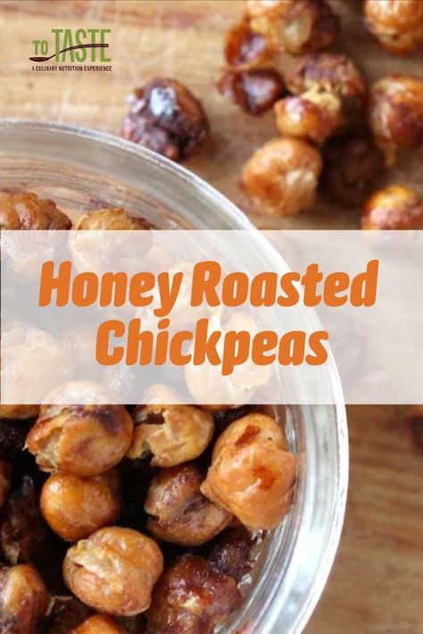 If you are looking for a crunchy, sweet snack, these chickpeas are just for you! Made with garbanzo beans, honey, cinnamon, and a pinch of salt, honey roasted chickpeas are not only easy to make, but delicious too! Sweet Garbanzo Bean Recipes, Crunchy Garbanzo Beans, Garbanzo Bean Snacks, Air Fryer Garbanzo Beans, Garbanzo Bean Snack Recipes, Fried Garbanzo Beans, Baked Garbanzo Beans, Easy Roasted Chickpeas, Honey Roasted Chickpeas