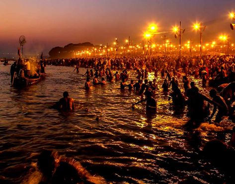 THE PRAYAGRAJ KUMBH MELA: An Experience In Itself! on Behance Hinduism Asthetics, Like Stars On Earth, Religious Aesthetic, Desi Pinterest, Kumbh Mela, Har Mahadev, Haridwar, Travel Itinerary Template, India Tour