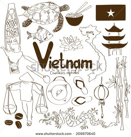 Stock Images similar to ID 154258733 - swimming icon doodle Scotland Symbols, Vietnam Tattoo, Travel Doodles, Vietnam Art, Desain Buklet, Art Japonais, Doodle Designs, Cool Sketches, Vietnam Travel