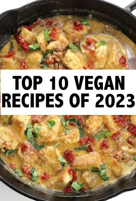 Cue the excitement... Roll out the culinary red carpet because the moment has arrived to reveal the best vegan recipes that captured your hearts and palates in 2023—the crème de la crème, the Top 10 Essen, Lacto Ovo Vegetarian Recipes, Lacto Vegetarian, Meatless Meals Healthy, Vegan Main Course, Tofu Recipes Vegan, Healthy Vegan Dinner, Vegan Holiday Recipes, Dinner Vegan