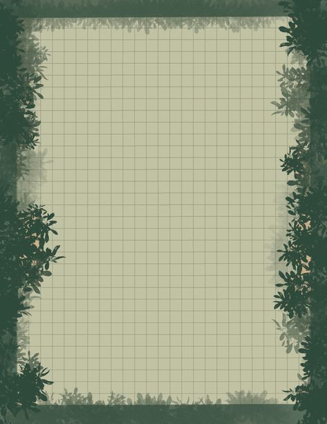 Green jungle template for notes , notebook , aesthetic , iPad