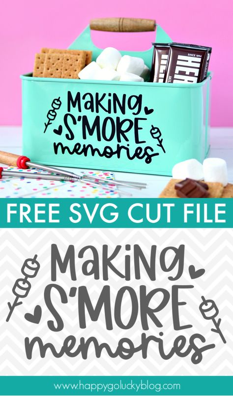 Making Smores Memories Svg, Cricut Projects For Campers, Smores Caddy Diy, Camping Crafts To Sell, Camping Cricut Ideas, Camper Cricut Projects, Camping Svg Files Free, Cricket Projects Craft Ideas, Cricut Projects Gifts