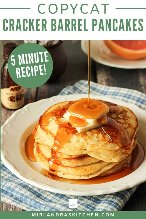 Copycat Cracker Barrel Pancakes, Best Buttermilk Pancakes, Cracker Barrel Pancakes, Buttermilk Pancake Recipe, Cracker Barrel Copycat Recipes, Copycat Cracker Barrel, Cracker Barrel Recipes, Homemade Pancake Mix, Pancake Mix Recipe