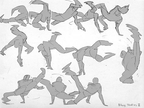 Gesture Study: Breakdancing on SCAD Portfolios Croquis, Break Dance Poses Drawing, Breakdance Poses Drawing, Break Dance Poses, Breakdance Pose, Dancing Art Reference, Dance Pose Reference, Dancing Drawing Reference, Gesture Study