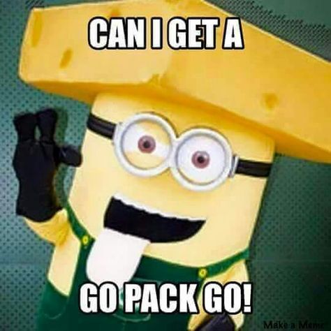 Go Pack Go minion Bay Quotes, Packers Memes, Green Bay Packers Funny, Green Bay Packers Crafts, Packers Funny, Football Inspiration, Green Bay Packers Wallpaper, Jake Ryan, Packers Baby