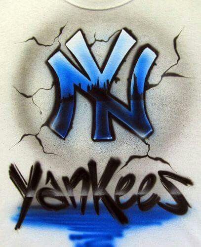 Airbrush Lettering, Iphone Wallpaper Unicorn, Yankees Wallpaper, Wallpaper Unicorn, Yankees Baby, Black Men Tattoos, Mlb Team Logos, New York Yankees Logo, Yankees T Shirt