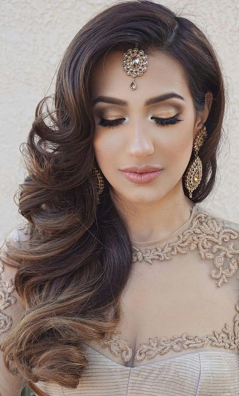 67 formal hairstyle for really long hair 3 - #formal #hairstyle #really - #cutehairstyle Wedding Hair Down, Engagement Hairstyles, Indian Wedding Hairstyles, Really Long Hair, Ingrid Bergman, Wedding Hairstyles Half Up Half Down, Indian Bridal Hairstyles, Humphrey Bogart, Indian Bridal Makeup