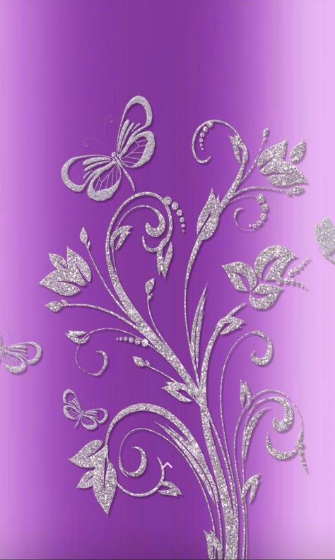 Purple and silver sparkly Purple And Silver Wallpaper, Iphone Wallpaper Ideas, Dreamy Images, Butterfly Wallpapers, Butterfly Wallpaper Backgrounds, Quality Wallpaper, Bling Wallpaper, Open Fonts, Flowery Wallpaper