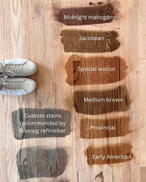 How to Choose the Right Wood Floor Medium Tone Wood Floors, Red Oak Hardwood Floors Stains, Bleached White Oak, Hardwood Floor Stain Colors, Grey Floors, Oak Floor Stains, Floor Stain Colors, Staining Wood Floors, Wood Floor Stain Colors