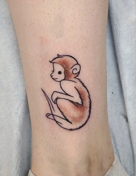 Spider Monkey Tattoo, Monkey Tattoo Ideas, Monkey Tattoo, Minimalistic Tattoos, Mama Tattoo, Monkey Logo, Monkey Tattoos, Mama Tried, Minimalistic Tattoo