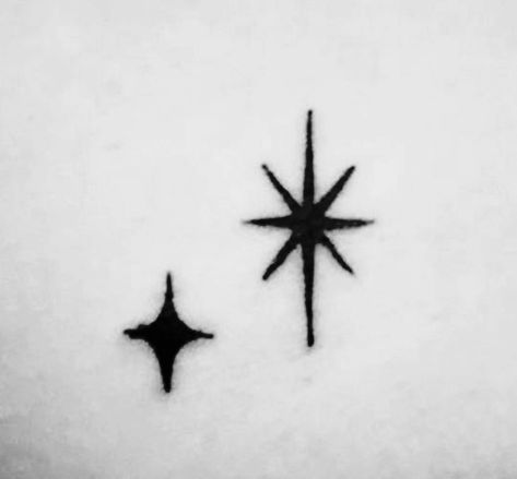 Black and white Neverland star tattoo from Peter Pan Neverland Tattoo Peter Pan, Peter Pan Tattoo Behind Ear, Peter Pan Small Tattoo Ideas, Never Land Stars Tattoo, Peter Pan Ear Tattoo, Peter Pan Finger Tattoo, Peter Pan Themed Tattoo, Peter Pan Tattoo Minimalist, Neverland Stars Tattoo