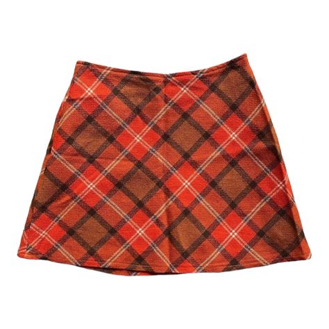 Skirt Png Polyvore, Skirt Png, Png Polyvore, Tartan Skirt, Orange Plaid, Virtual Closet, Beautiful Clothes, Tartan, Plaid