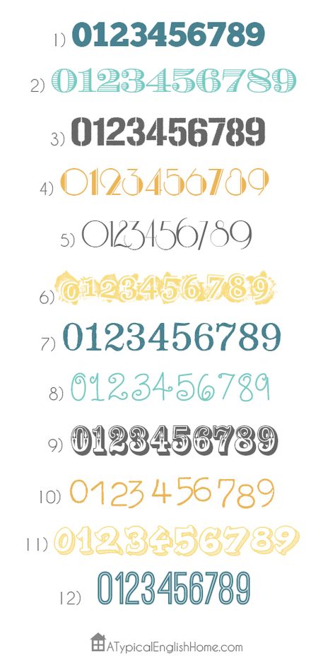 The Twelve Best Number Fonts - A Typical English Home Best Number Fonts, Number Fonts, Fonts Handwriting, Passive Money, Tomato Dip, Trendy Tattoo, Beetroot Dip, Vegan Hummus, Vegan Crackers