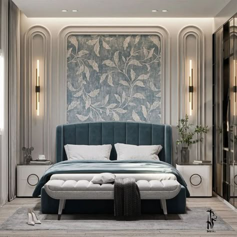 Modern Bedroom Design Bed Back Design, Bed Headboard Design, Bedroom Interior Design Luxury, Design Showroom, Modern Luxury Bedroom, Bedroom Wall Designs, Luxury Bedroom Design, Luxury Bedroom Master, Bedroom Panel