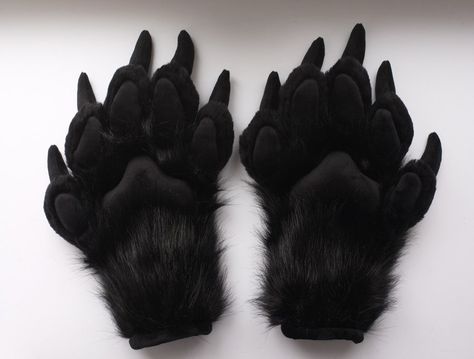 PuffyPawsShop - Etsy Black Cat Fursuit, Black Fursuit, Skulldog Fursuit, Fursuit Design, Fursuit Partial, Anthro Character, Wolf Fursuit, Cat Fursuit, Fursuit Ideas