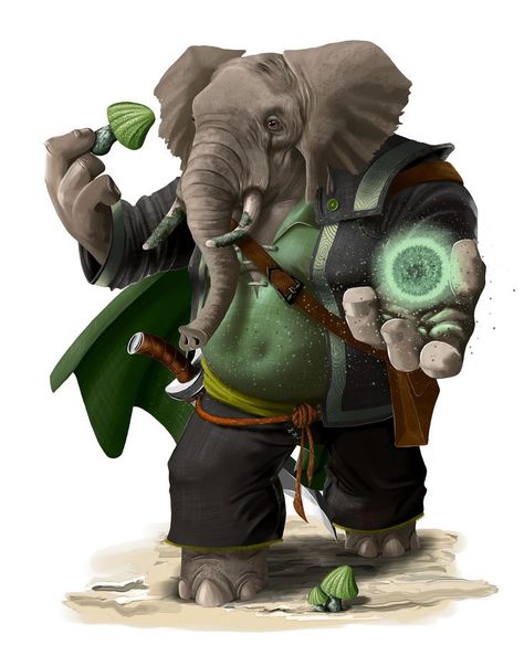 Loxodon Druid, Loxodon Dnd, Dnd Ravnica, Nature Cleric, Ancients Paladin, Dnd Druid, Dnd Races, Role Playing Games, Fantasy Races