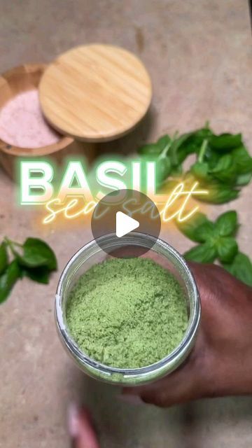 Beachbody Coach Support on Instagram: "As simple as fresh herbs (basil, rosemary, thyme, etc) and sea salt, of course.
 Ingredients
2 cups fresh BASIL 1 1/4 cups organic sea salt
 Process the ingredients using a food processor or blender. When all ingredients are fully incorporated, spread onto a parchment-paper lined cookie sheet and let air dry or bake on 225F for about 25 mins. Remove and let cool process once more using a quick pulse to break up the chunks. Keep in an airtight container or a spice shaker. You can also bottle it up in a Knorr Jar and gift it to a loved one. Shelf life is - up to a year if stored properly, in a cool dry location.
 #basil #garden #gardening ##gardenlife" Italian Dishes Recipes, Salt Blends, Vegetable Powder, Basil Salt, Canning Vegetables, Diy Food Gifts, Flavored Salts, Workout Smoothies, Spice Shaker