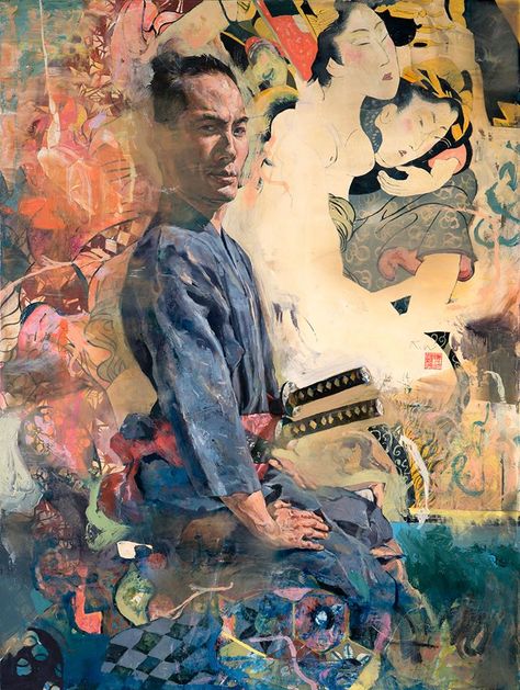 Kent Williams, "Nakazawa: Full Circle" Kent Williams, Art Articles, Art Masters, Art Portfolio, Art Abstrait, Modern Painting, Ancient Art, Texture Art, Figure Painting