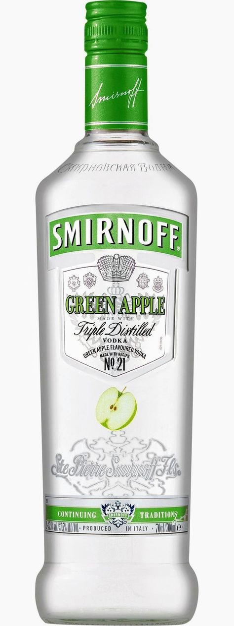 Smirnoff Green Apple, Green Apple Vodka, Smirnoff Red, Apple Vodka, Red Label, Mixology, Green Apple, Vodka Bottle, Cognac