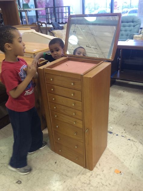 Get Organized: Repurpose an Old Jewelry Box into a DIY Craft Organizer Diy Craft Organizer, Jewelry Armoire Diy, Jewelry Armoire Makeover, Armoire Repurpose, Old Jewelry Box, Jewelry Cleaner Diy, Craft Organization Diy, Armoire Makeover, Craft Organizer