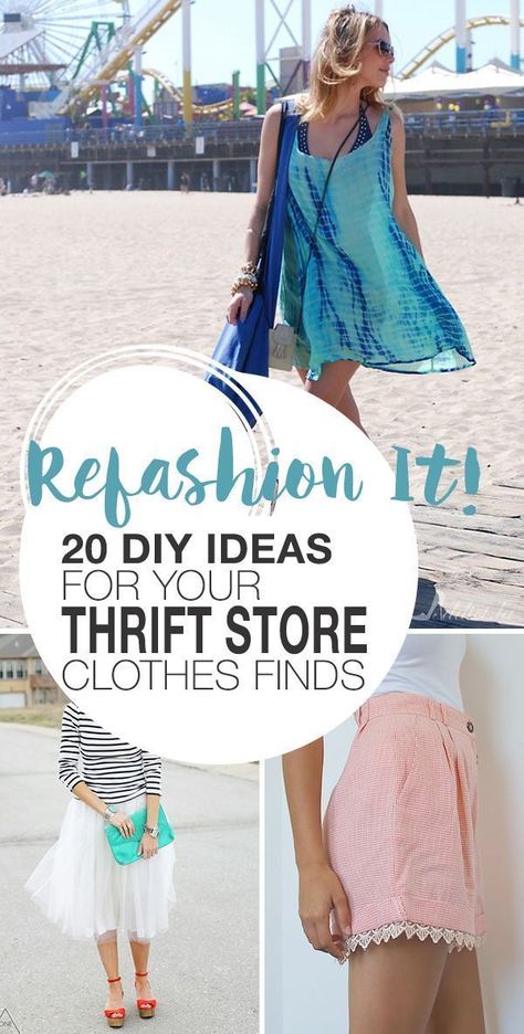 Check out these DIY clothes refashion tutorials we found, and take on one (or more!) of these projects to update your closet! #refashion #thriftstoreclothes #diyclothes #thriftstore #refashioning #diyclothing Dress Shirt Refashion, No Sew Refashion, Thrift Store Clothes, Thrift Flip Clothes, Diy Tulle Skirt, Trash To Couture, Ropa Upcycling, Thrift Store Upcycle, Thrift Store Diy