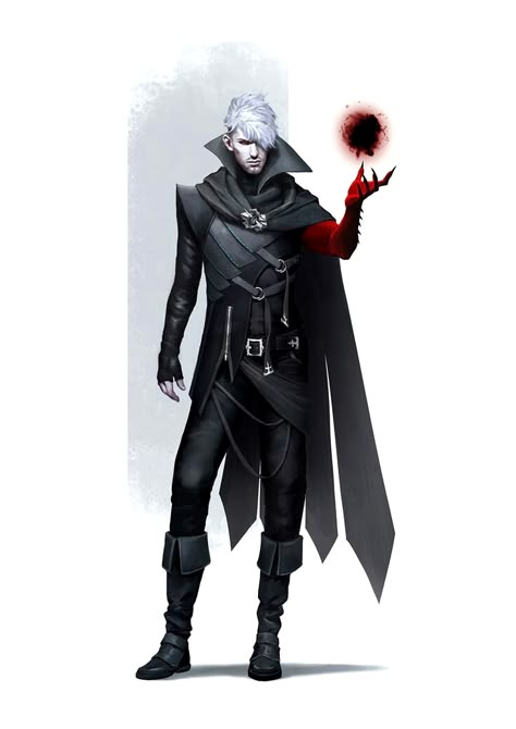 Dhampir Sorcerer - Pathfinder PFRPG DND D&D d20 fantasy Rogue Design, Blood Mage, Male Character, Dungeons And Dragons Characters, Dnd Art, Fantasy Male, Arte Fantasy, Fantasy Rpg, 판타지 아트