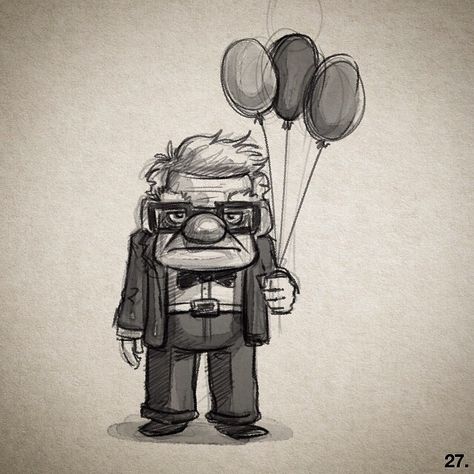 Disney pixar " UP " mr fredrickson Mr Fredrickson, Tiktok Drawings, Up Adventure Book, Creepy Eyes, Disney Pixar Up, Pixar Characters, Character Model, Character Model Sheet, Nature Artists