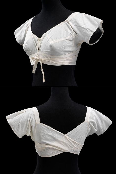 1820-1829 Regency Cotton Bodice Undergarment – Adored Vintage 1820s Fashion, Regency Fashion, Historical Costume, Historical Dresses, Victoria And Albert, Vintage Lingerie, Modern Outfits, Historical Clothing, Historical Fashion