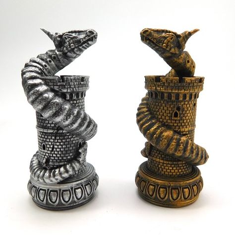 Download STL file Dragon Chess! The Wyrm (The Rook) • Object to 3D print ・ Cults Wyrm Dragon, Dragon Chess, Dnd Dragons, 3d Printable, Chess Pieces, 3d Artist, Chess Set, Old English, Banner Ads