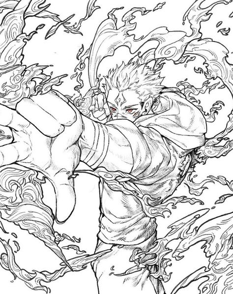 Jay Hanuman, Action Art, Siya Ram, Naruto Painting, Manga Coloring Book, Anime Lineart, Paintings Ideas, Anime Outfit, Reference Pics